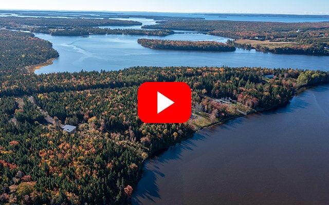 Luftaufnahme von erschlossenen Grundstücken auf Cape Breton Island
