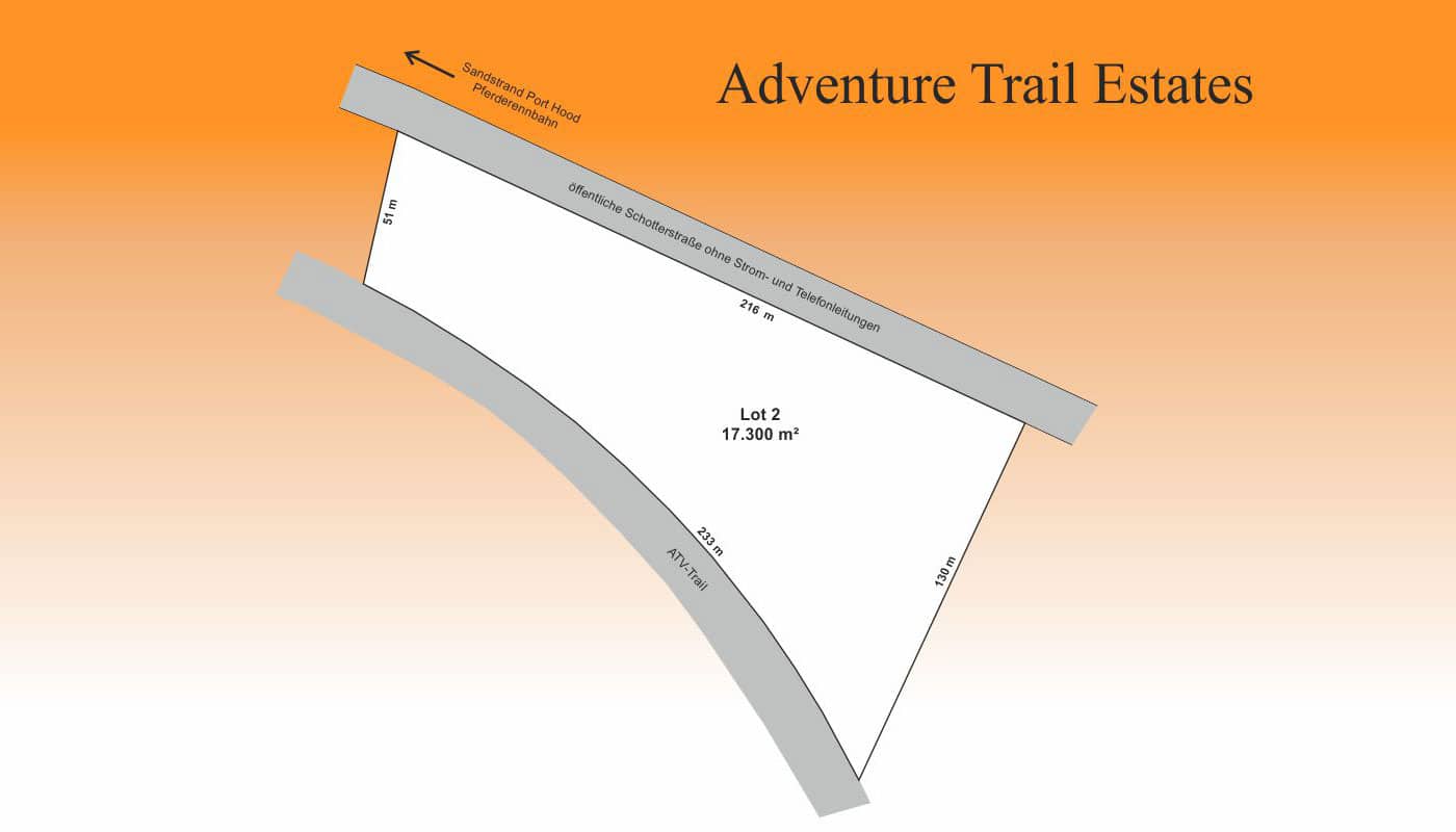 Waldgrundstücke off Grid - Immobilien Kanada - Cape Breton Island - Adventure Trail Estates Lot 2 Karte